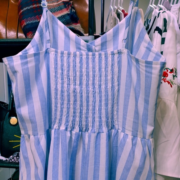  Striped Button Down Midi Dress - Picture 6 of 8